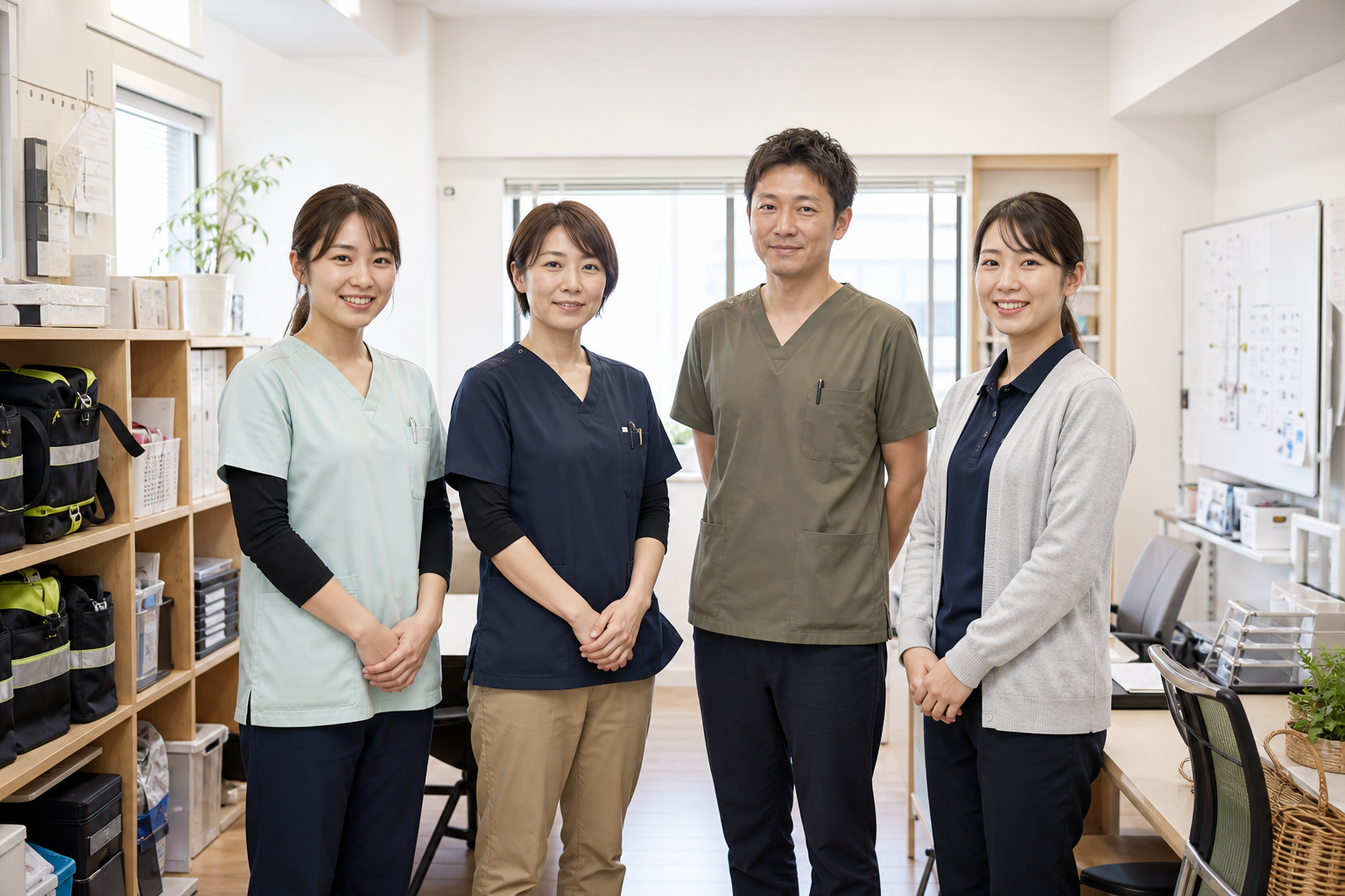 ひなた訪問看護ステーションのスタッフ集合写真